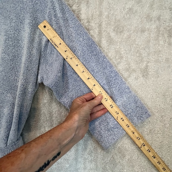 Natori Robe Pockets Mid Length Sz M Brushed Terry Front Pockets Inner Tie Belted - Picture 15 of 16